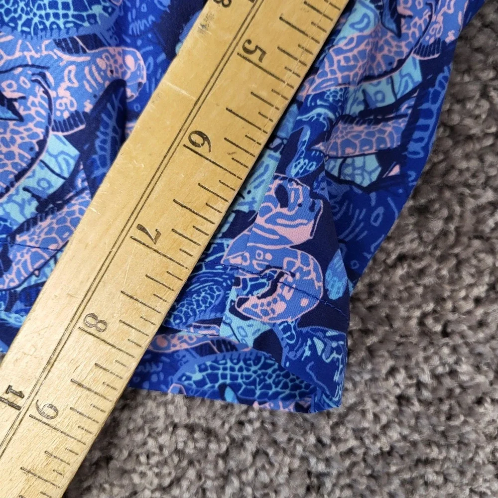 Peter Millar Swim Trunks Mens Medium Blue Sea Turtle MS21P17 Excellent Mosaic